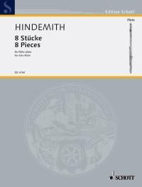 Hindemith Acht Stucke (8 Pieces) Flute Sheet Music Songbook