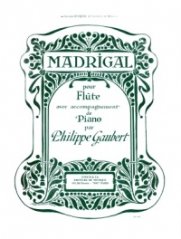 Gaubert Madrigal Flute & Piano Sheet Music Songbook