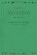 Grieg Morning Flute & Piano Sheet Music Songbook
