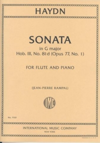 Haydn Sonata G Flute Sheet Music Songbook