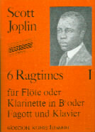 Joplin Ragtimes (6) Book 1 Flute (cl Or Bsn) Sheet Music Songbook