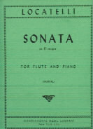 Locatelli Sonata D Flute Sheet Music Songbook