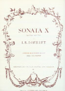 Loeillet Sonata No 10 Flute Sheet Music Songbook
