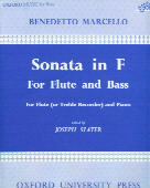 Marcello Sonata F Op1 No 4 Flute Sheet Music Songbook