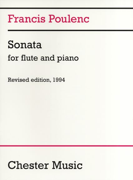 Poulenc Sonata Flute & Piano Sheet Music Songbook