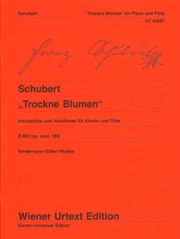 Schubert Trockne Blumen Op Post160 D802 Flute & Pf Sheet Music Songbook