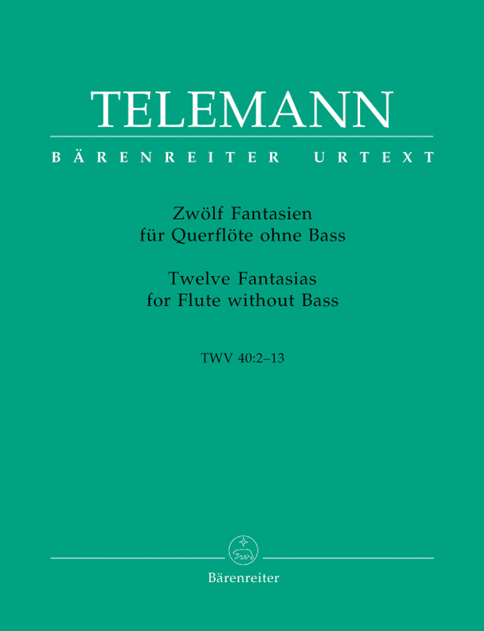Telemann Fantasias 12 Twv40 2-13 Hausswald Flute Sheet Music Songbook