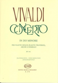 Vivaldi Concerto Cmin Fvi/11 Rv441 Op44/19 Flute Sheet Music Songbook