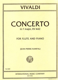 Vivaldi Concerto F Fvi/1 Rv442 Op10/5 Flute Sheet Music Songbook
