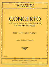 Vivaldi Concerto F Fvi/12 Op10/1 Tempesta Di Mare Sheet Music Songbook