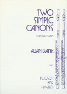 Blank Two Simple Canons Flute Duets Sheet Music Songbook