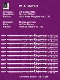 Mozart Magic Flute Flute Duet Sheet Music Songbook