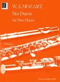 Mozart Duets (6) Vol 1 Flute Sheet Music Songbook