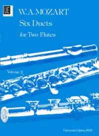 Mozart Duets (6) Vol 2 Flute Sheet Music Songbook