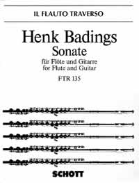 Badings Sonata Flute & Guitar Sheet Music Songbook