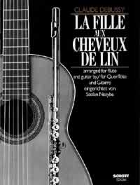 Debussy La Fille Aux Cheveux De Lin Flute Guitar Sheet Music Songbook