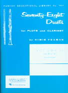 78 Duets Flute & Clarinet Voxman Vol 2 Sheet Music Songbook