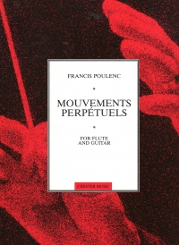 Poulenc Movements Perpetuals Flute/guitar Sheet Music Songbook