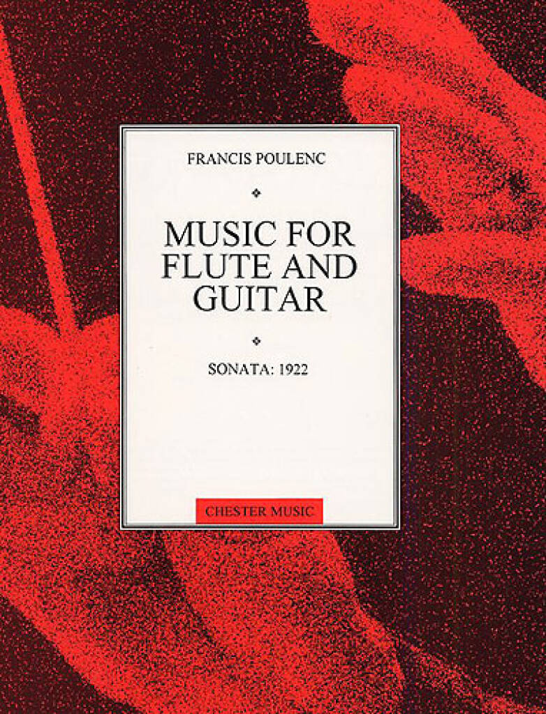 Poulenc Sonata 1922 Flute & Guitar Sheet Music Songbook