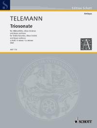 Telemann Trio Sonata A Min Flute Oboe & Piano Sheet Music Songbook
