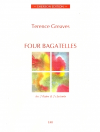 Greaves Four Bagatelles 2 Flutes & 2 Clarinets Sheet Music Songbook