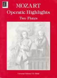 Mozart Operatic Highlights Flute Duet Sheet Music Songbook