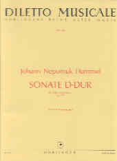 Hummel Sonate D-dur Op50 Flute Sheet Music Songbook
