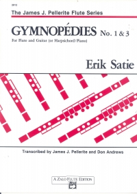 Satie Gymnopedies 1 & 3 Flute & Guitar Sheet Music Songbook