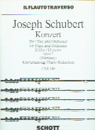 Schubert Concerto D Maj Op 1 Flute & Piano Sheet Music Songbook