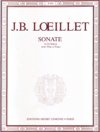 Loeillet Sonata F Flute & Piano Sheet Music Songbook