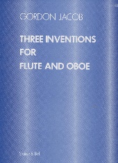 Jacob Inventions Three Flute And Oboe Sheet Music Songbook