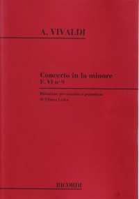 Vivaldi Concerto A Minor Fvi/9 Piccolo Sheet Music Songbook