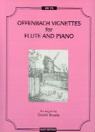 Offenbach Vignettes Flute & Piano Arr Evans Sheet Music Songbook
