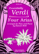 Verdi Essentially Verdi 4 Arias Flute & Piano Reid Sheet Music Songbook