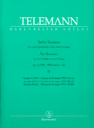 Telemann Sonatas (6) Op2 Vol 2 Flute Duet Sheet Music Songbook