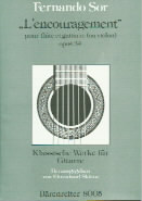 Sor Lencouragement Op34 Flute & Guitar Sheet Music Songbook