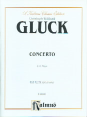 Gluck Concerto G Flute & Piano Sheet Music Songbook