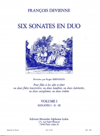 Devienne Sonatas 1-3 En Duo Flute Duet Sheet Music Songbook