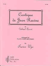 Faure Cantique De Jean Racine Flute Choir Sheet Music Songbook