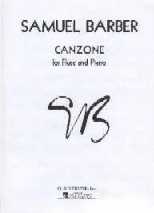 Barber Canzone Flute Sheet Music Songbook