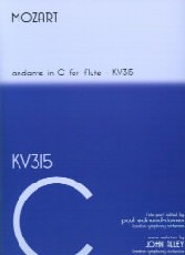 Mozart Andante C K315 Edmund-davies/alley Flute/pf Sheet Music Songbook