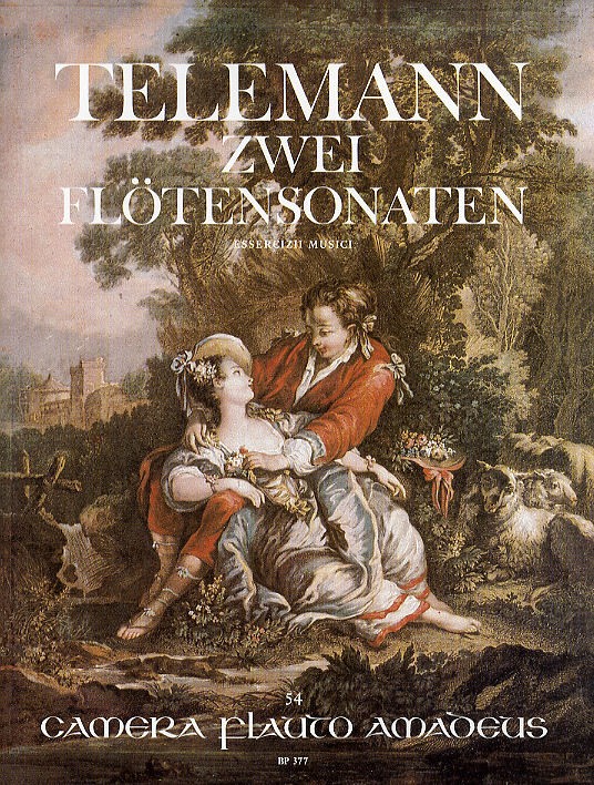 Telemann Two Sonatas Flute Essercizii Musici Sheet Music Songbook