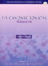 Telemann Canonic Sonatas (6) Flute Duet Book & Cd Sheet Music Songbook