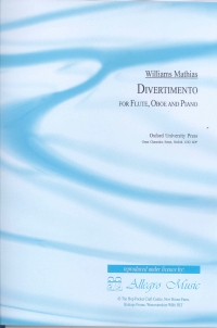 Mathias Divertimento Flute Oboe Piano Sheet Music Songbook
