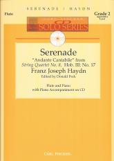Haydn Serenade (hob Iii/17) Fl Pf Cd Solo Series Sheet Music Songbook