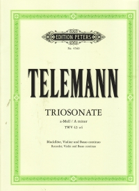 Telemann Trio Sonata Amin From `essercizii Musici Sheet Music Songbook