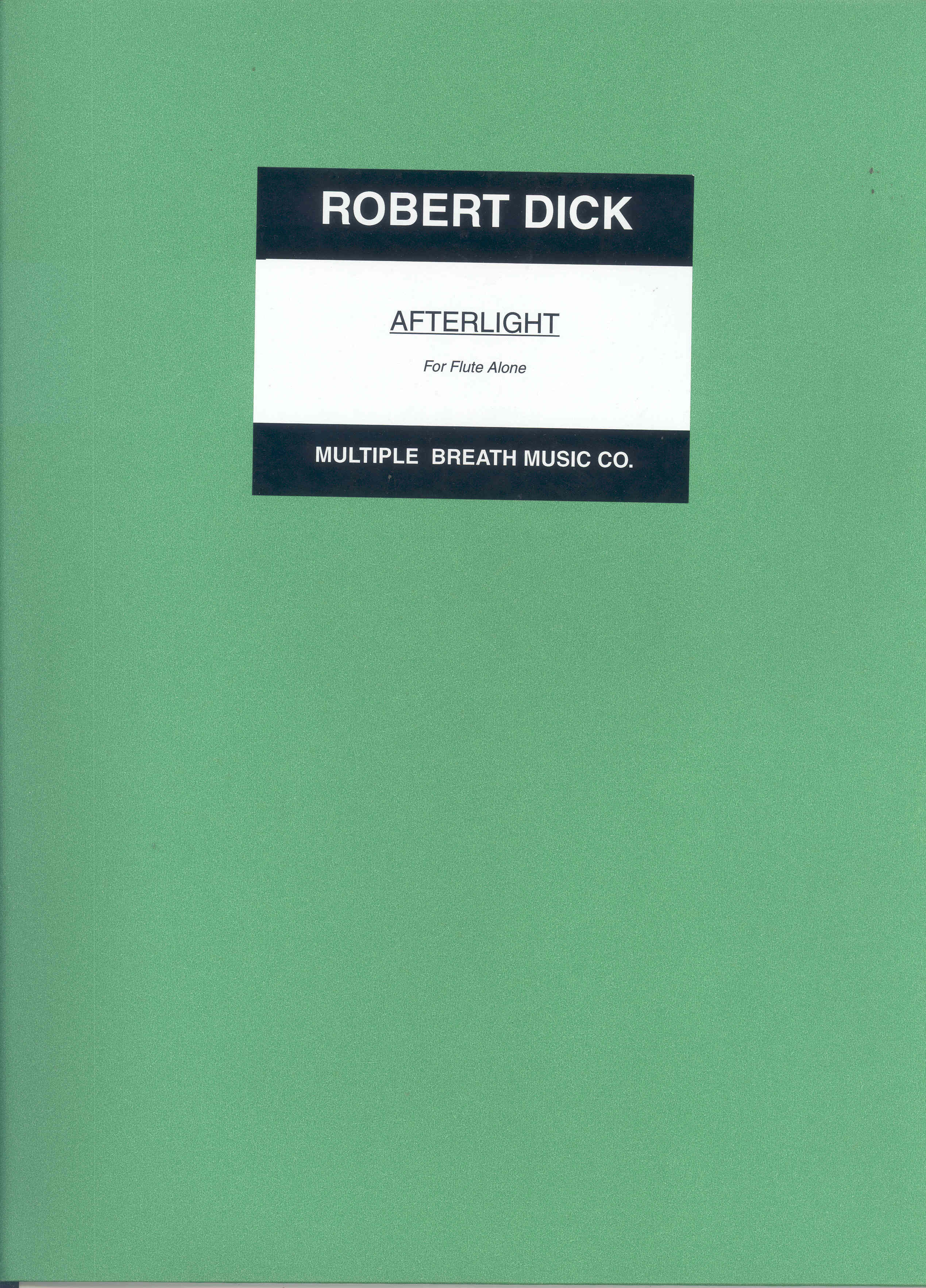 Dick Afterlight Unaccompanied Flute Sheet Music Songbook