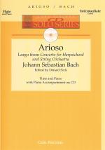 Bach Arioso Flute & Piano Cd Solo Series Sheet Music Songbook