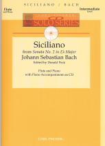Bach Siciliano Flute & Piano  Solo Series Sheet Music Songbook