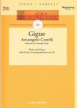 Corelli Gigue Flute & Piano Cd Solo Series Sheet Music Songbook